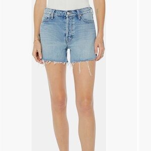 MOTHER Blue Denim Skipper Shorts